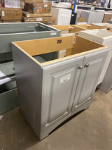 31 in. Single Sink Pearl Gray Bath Vanity Without Top(Assembled)