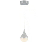 Glitzer 6.5-Watt 1 Light Chrome Modern Integrated LED Mini Pendant Light Fixture for Kitchen Island
