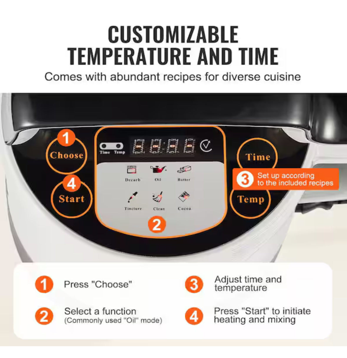 Butter Maker Machine 6-Functions Herbal Infuser, Magic Butter Machine and Oil Infusion Machine