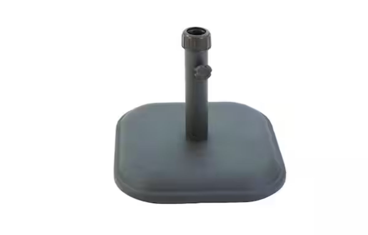 26 lbs. Concrete and Resin Patio Umbrella Base in Brown