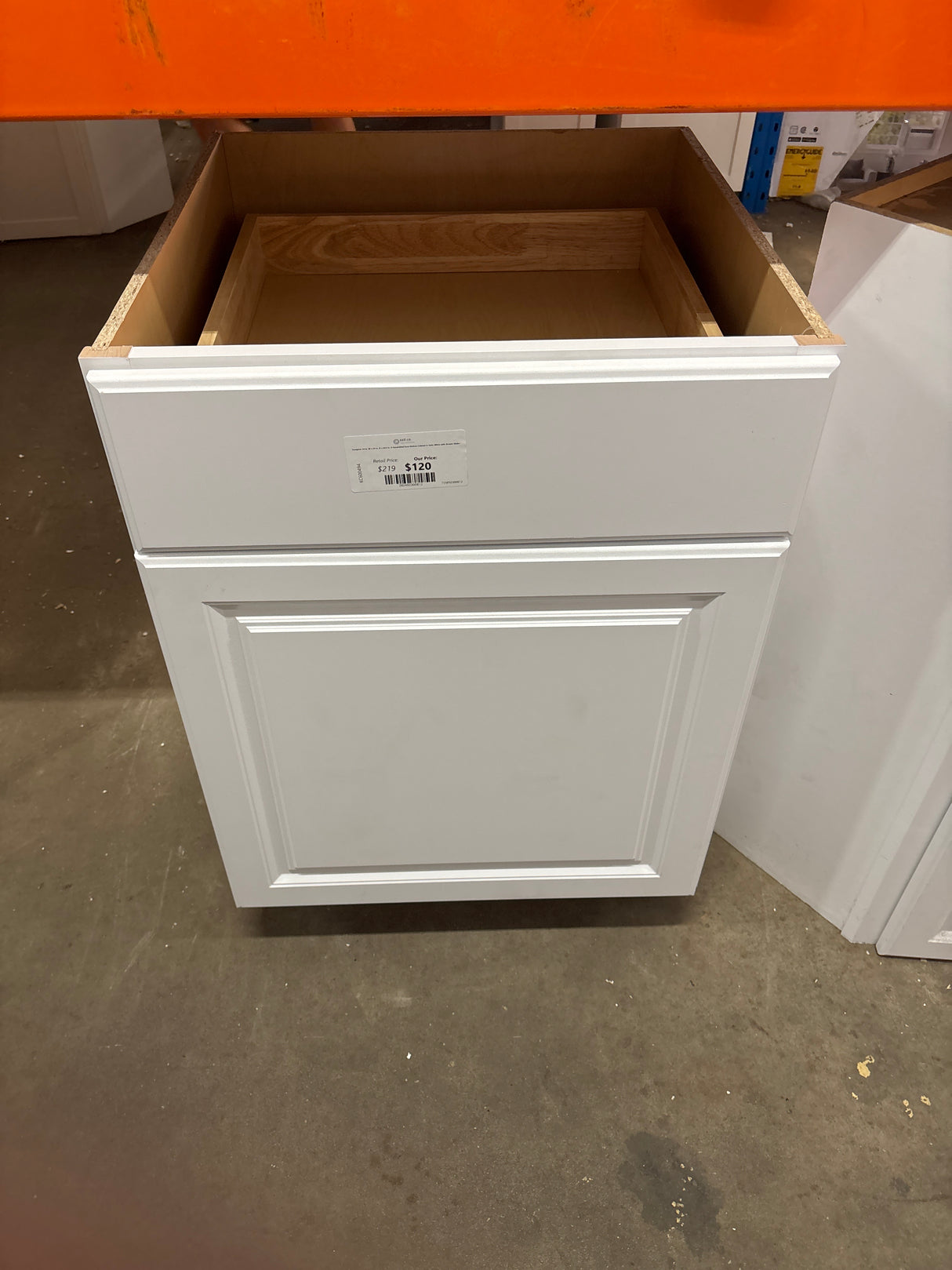 Hampton 24 in. W x 24 in. D x 34.5 in. H Assembled Base Kitchen Cabinet in Satin White with Drawer Glides