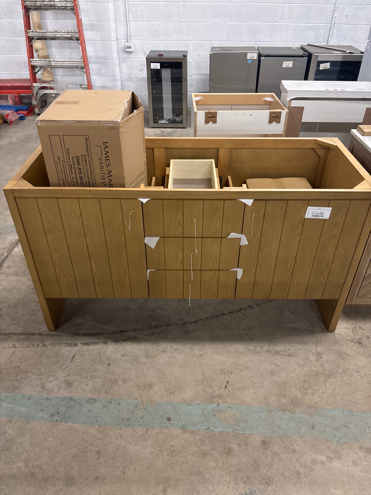 Hudson 59.9 in. W x 23.1 in. D x 33.0 in. H Double Bath Vanity Cabinet Without Top in Light Natural Oak