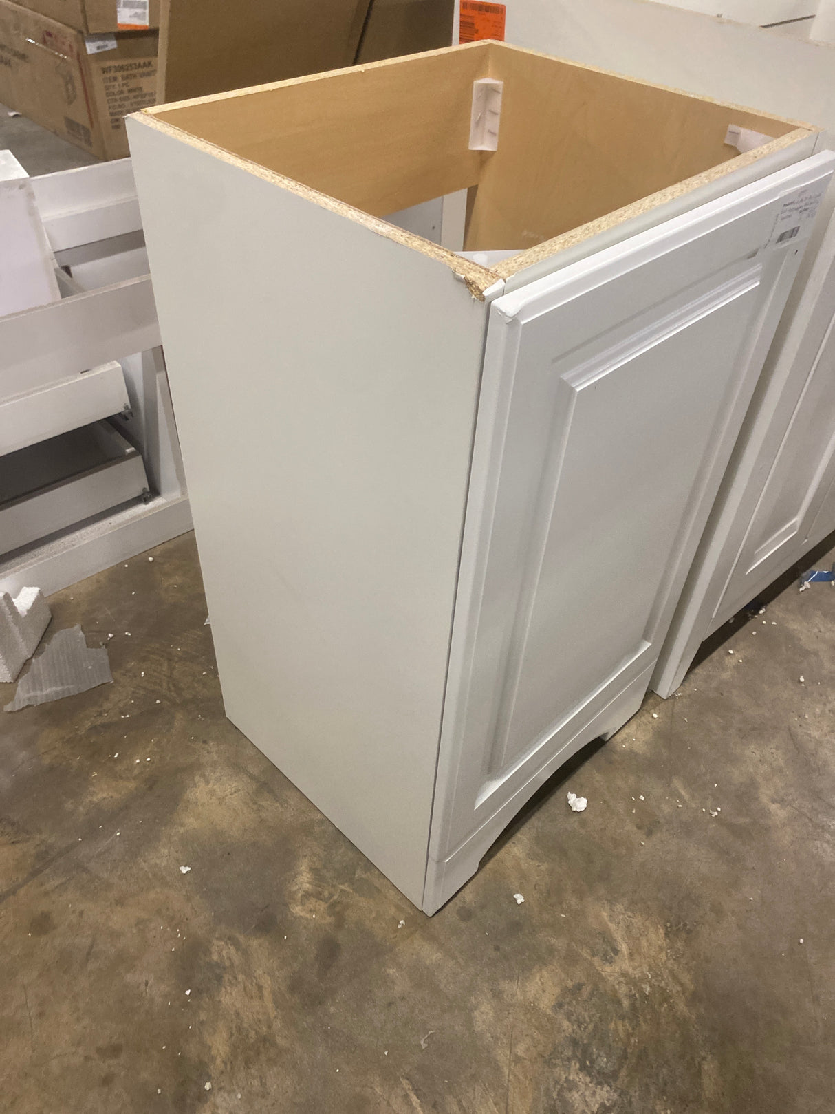 19 in. W x 18 in. D x 34 in. H Single Sink Freestanding Bath Vanity in White (No Top)