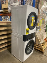 4.4 cu. ft. Stacked Washer and 8.0 cu. ft. Electric Dryer Laundry Tower in White with LuxCare Wash, Energy Star