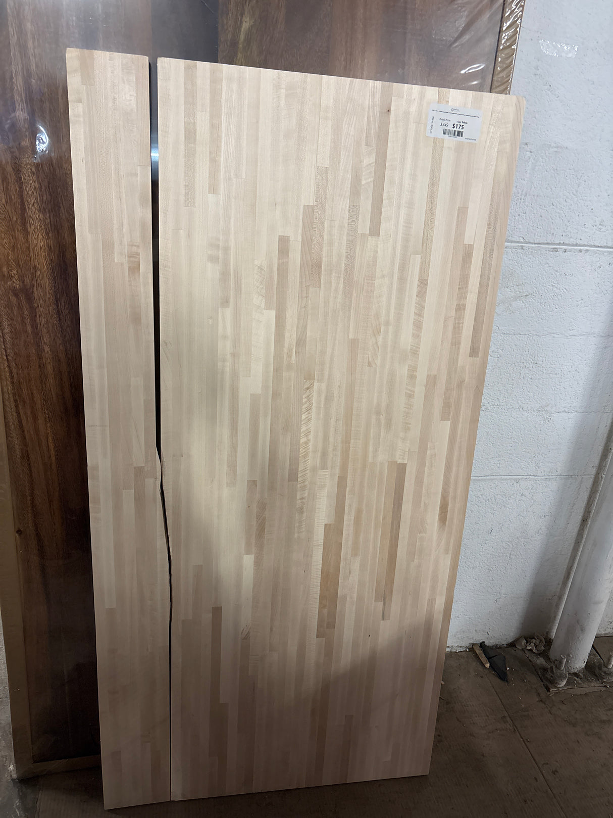 5 ft. L x 30 in. D Unfinished Maple Solid Wood Butcher Block Desktop Countertop with Square Edge
