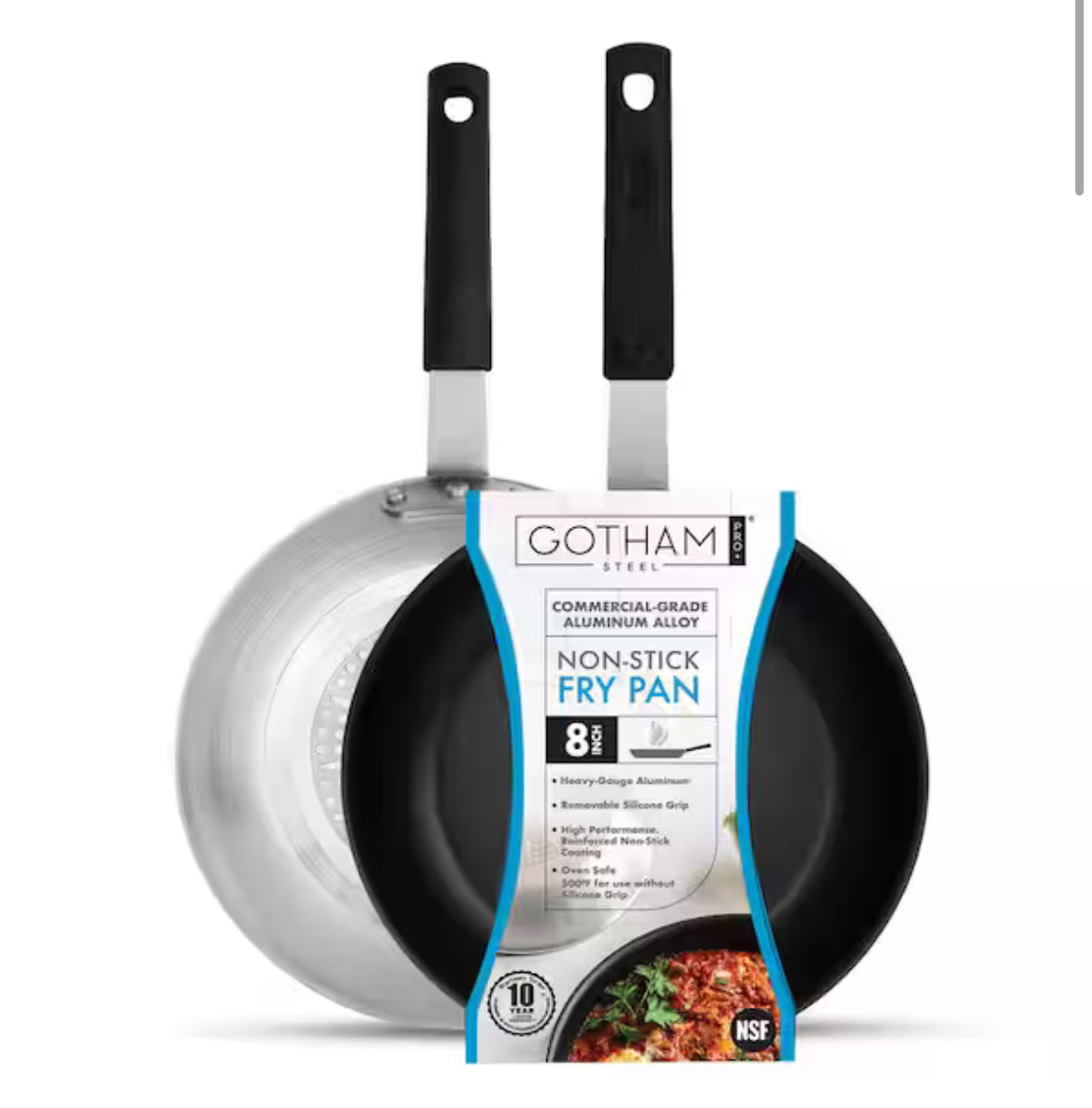 Pro + 8 in. Aluminum Heavy-Gauge Commercial Grade High Performance Nonstick Frying Pan