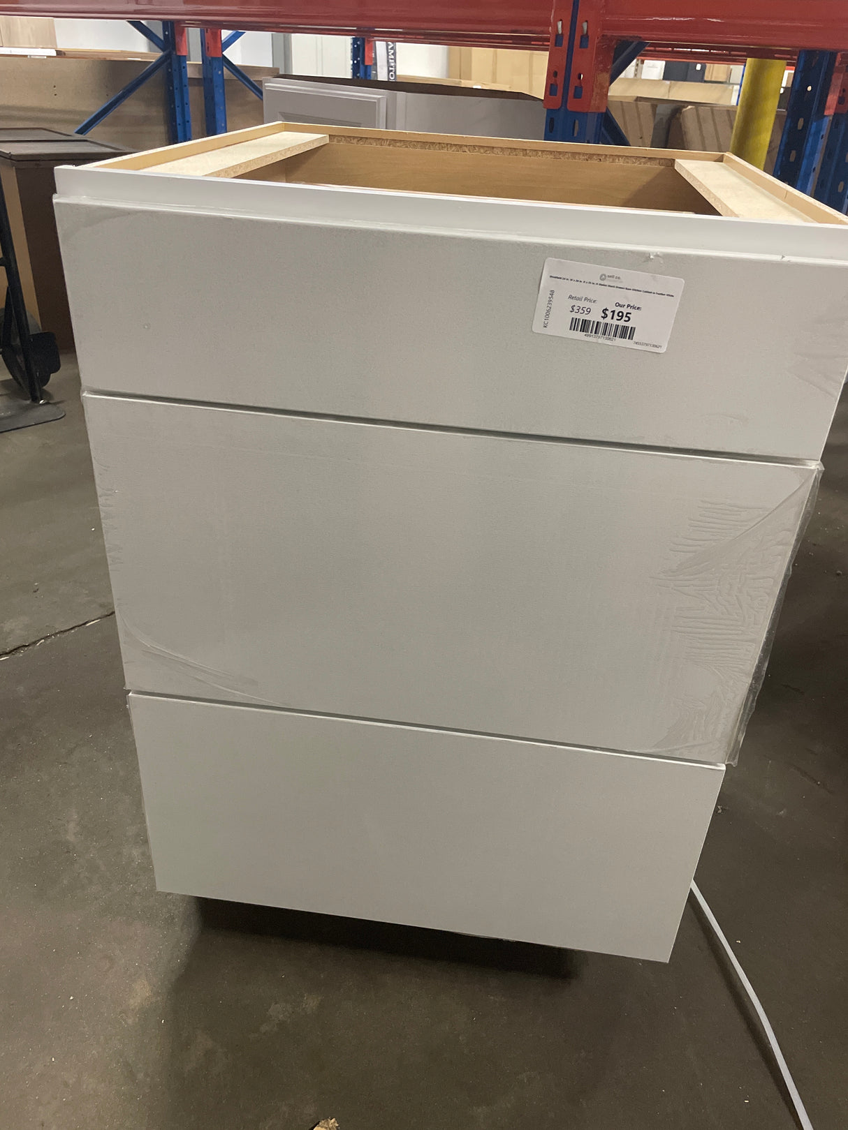 Westfield 24 in. W x 24 in. D x 35 in. H Shaker Stock Drawer Base Kitchen Cabinet in Feather White