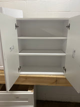 Hampton 27 in. W x 12 in. D x 30 in. H Assembled Wall Cabinet in Satin White