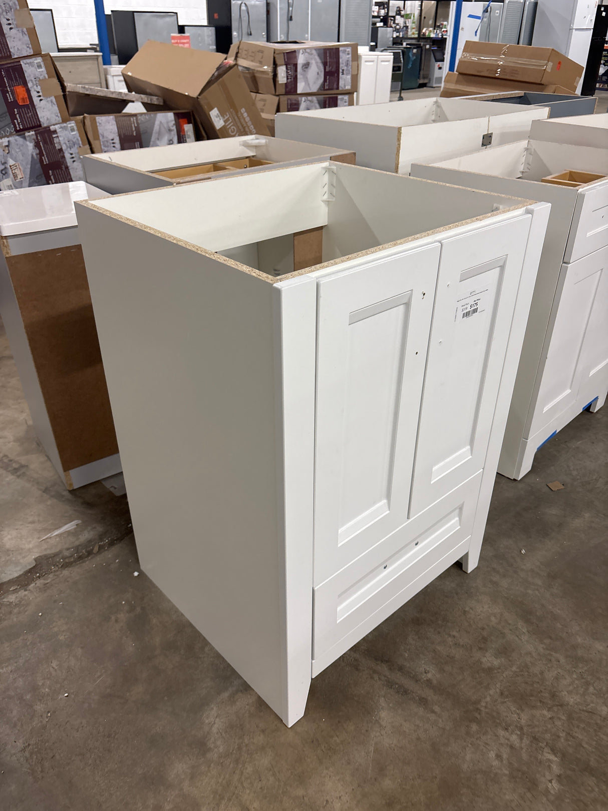Ridge 24 in. W x 21.6 in. D x 34 in. H Bath Vanity Cabinet without Top in White