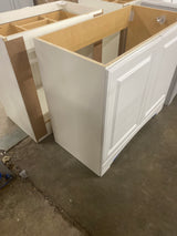 Glacier Bay 37 in. W x 19 in. D x 35 in. H Single Sink Freestanding Bath Vanity in White (No Top)