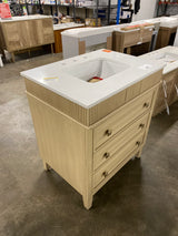 Danby 30 in. Single Sink Platinum Oak Bath Vanity with White Engineered Marble Top (Assembled)