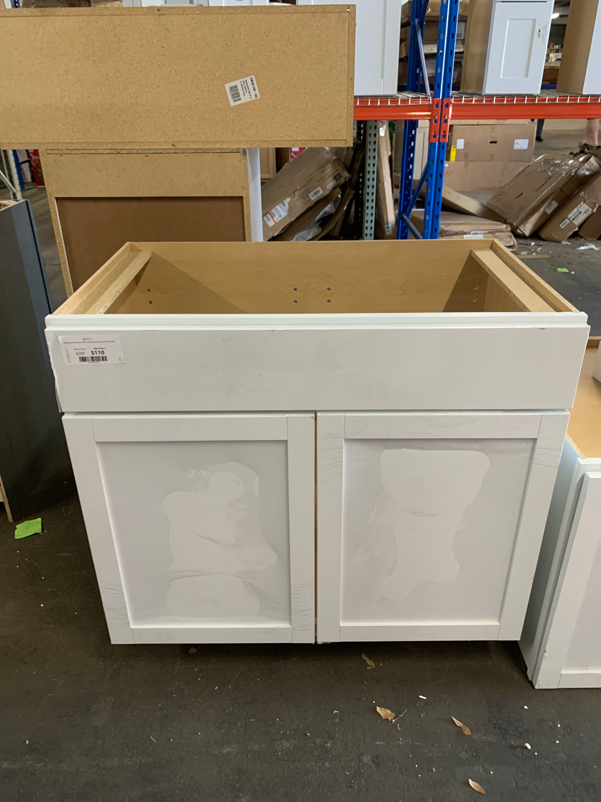 Courtland Shaker Assembled 36.00 in. Sink Bath Vanity Cabinet Only in Polar White