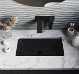 Voltaire 21 in. Rectangle Undermount Bathroom Sink in Matte Black