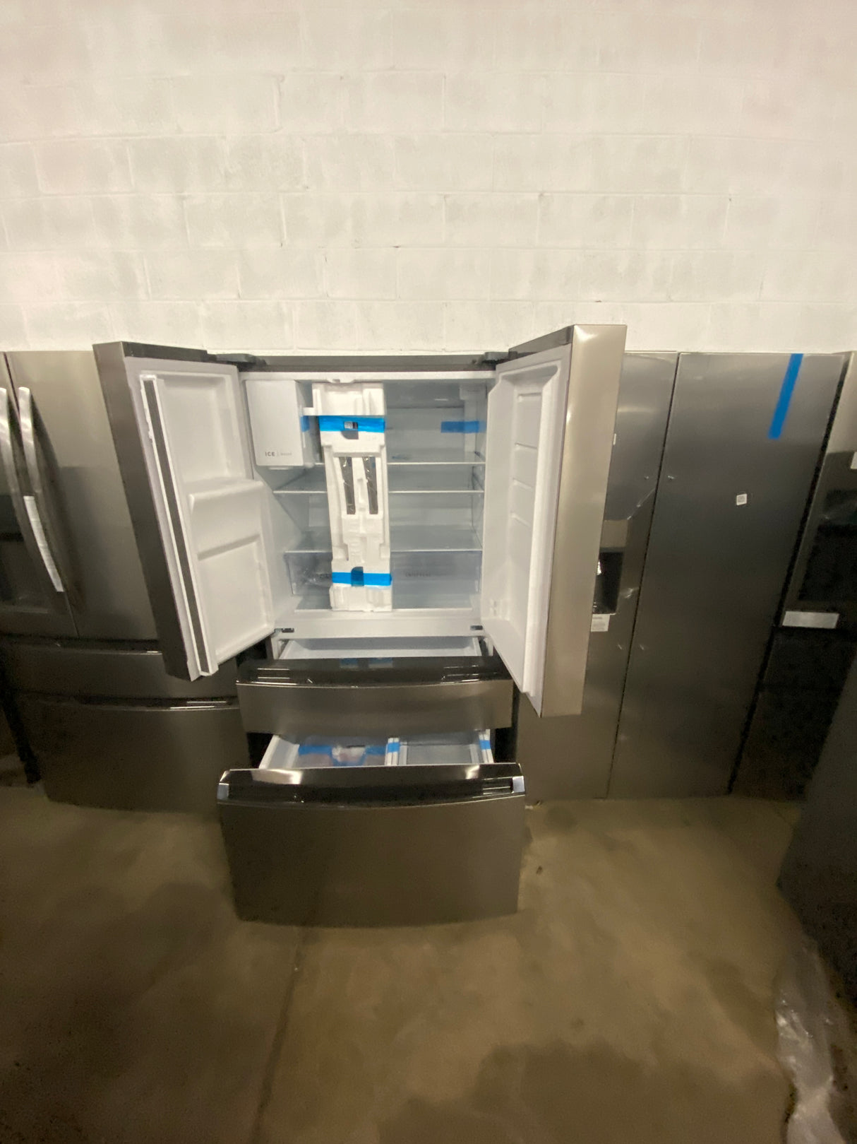 36 in. 26 cu. ft. Standard-Depth 4-Door French Door Refrigerator in Fingerprint-Resistant Stainless Steel Look