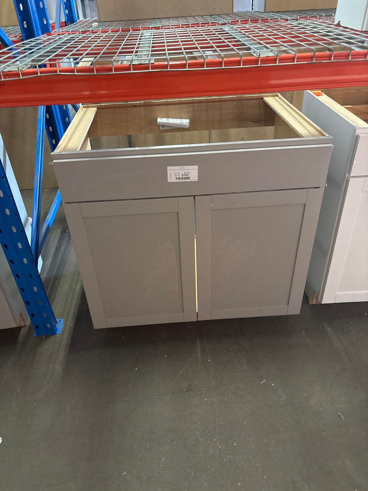 Westfield Dusk Gray Shaker Stock Assembled Sink Base Kitchen Cabinet (36 in. W x 23.75 in. D x 35 in. H)