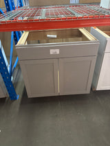 Westfield Dusk Gray Shaker Stock Assembled Sink Base Kitchen Cabinet (36 in. W x 23.75 in. D x 35 in. H)