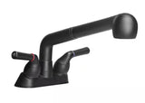 8 in. H x 10.1 in. W x 9.8 in. D Matte Black Utility Sink Faucet, Laundry Room Faucet with Pull Out Sprayer