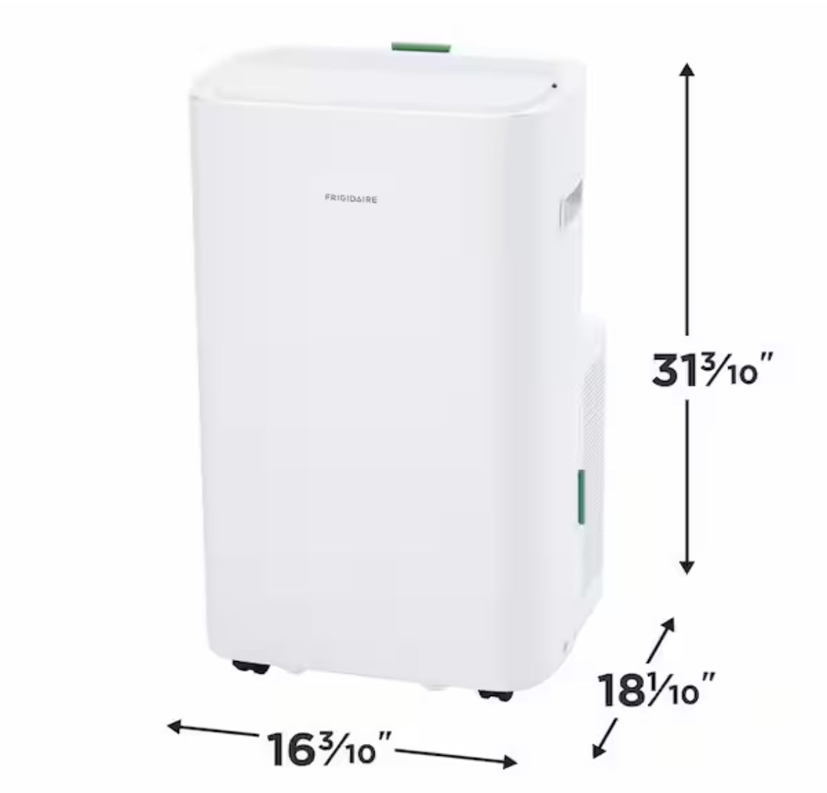 10,000 BTU (DOE) Portable Air Conditioner with Dehumidifier and WiFi in White