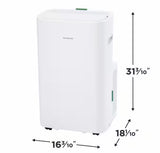 10,000 BTU (DOE) Portable Air Conditioner with Dehumidifier and WiFi in White