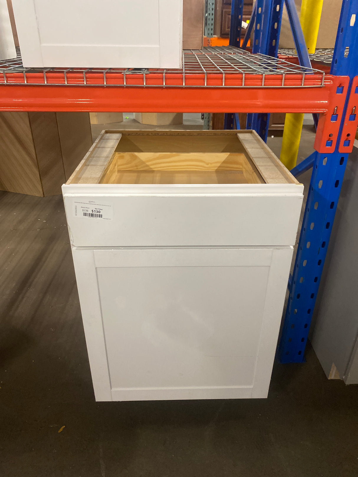 Westfield Feather White Shaker Stock Assembled Base Kitchen Cabinet (24 in. W x 23.75 in. D x 35 in. H)