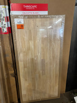 4 ft. L x 25 in. D Unfinished Hevea Solid Wood Butcher Block Countertop With Square Edge