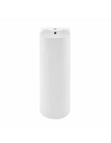 Sublime Rounded Basin Pedestal Sink in Glossy White