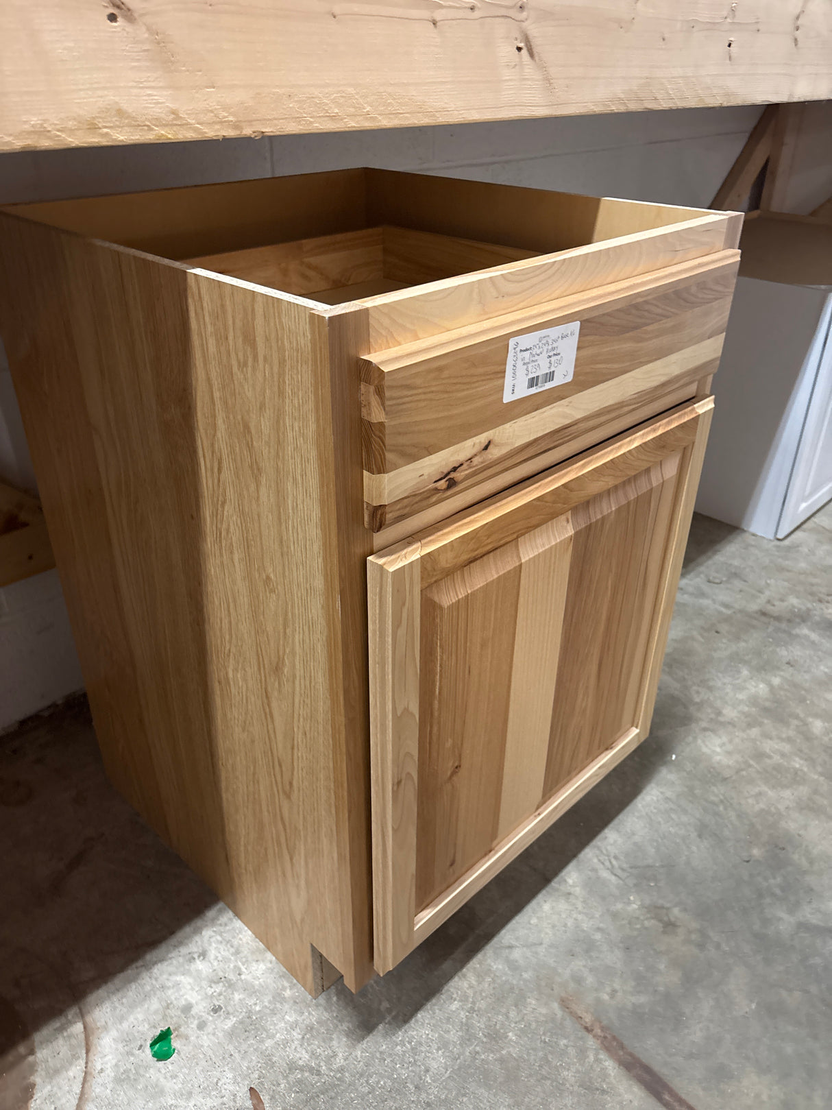 Hampton 24 in. W x 24 in. D x 34.5 in. H Assembled Base Kitchen Cabinet in Natural Hickory with Ball-Bearing Glides