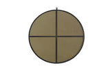 Timeless Home 36 in. W x 36 in. H Contemporary Metal Framed Round Black Mirror