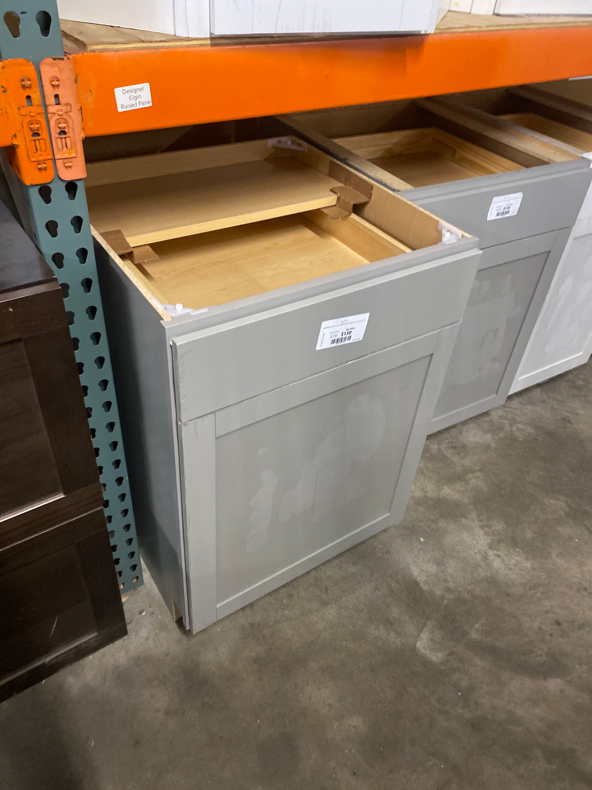 Westfield Dusk Gray Shaker Stock Assembled Base Kitchen Cabinet (24 in. W x 23.75 in. D x 35 in. H)
