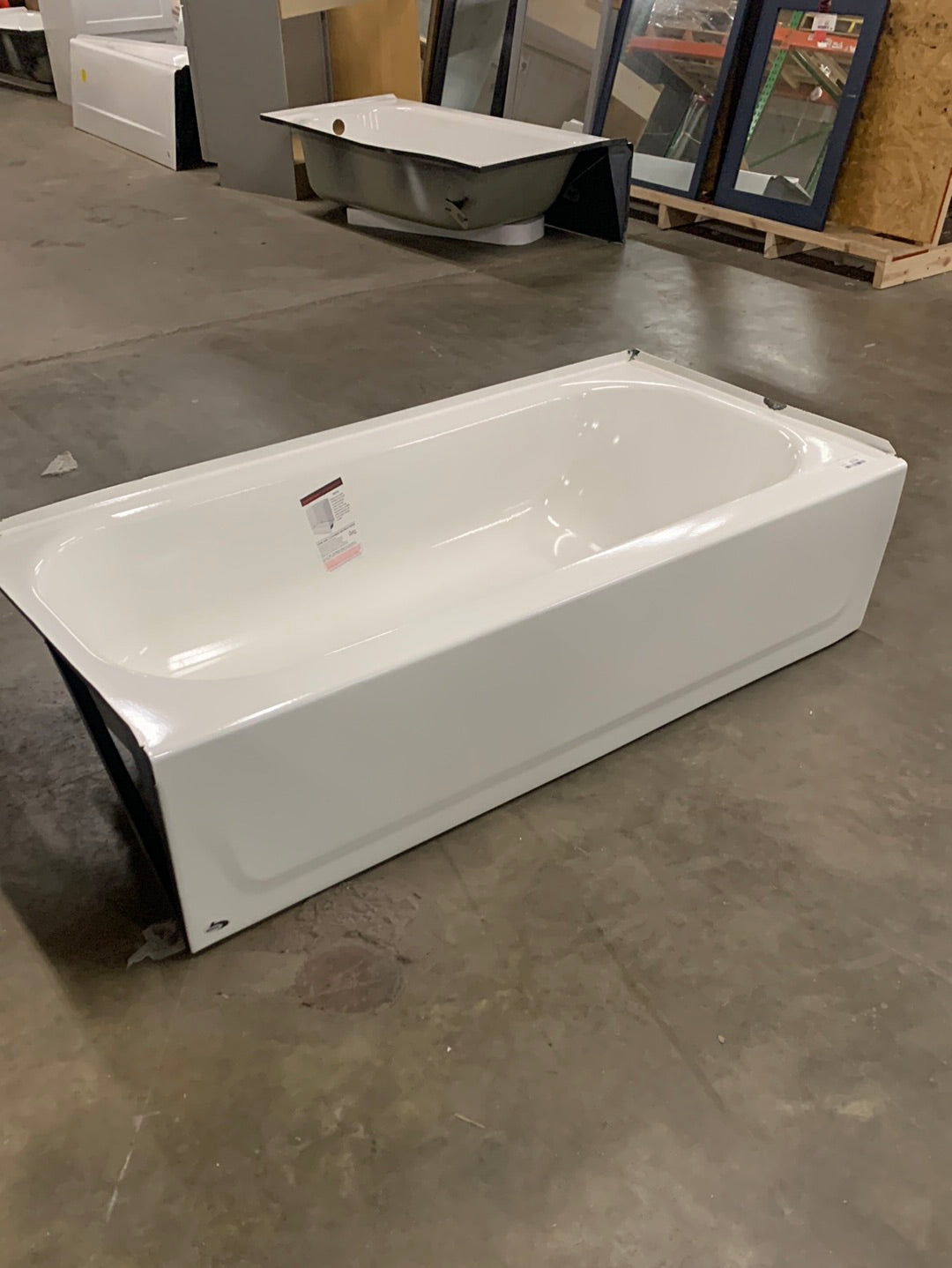 Maui 60 in. x 30 in. Soaking Bathtub with Left Drain in White