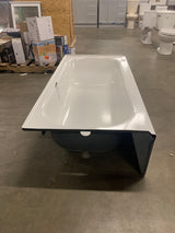 Aloha 60 in. x 30 in. Soaking Bathtub with Left Drain in White