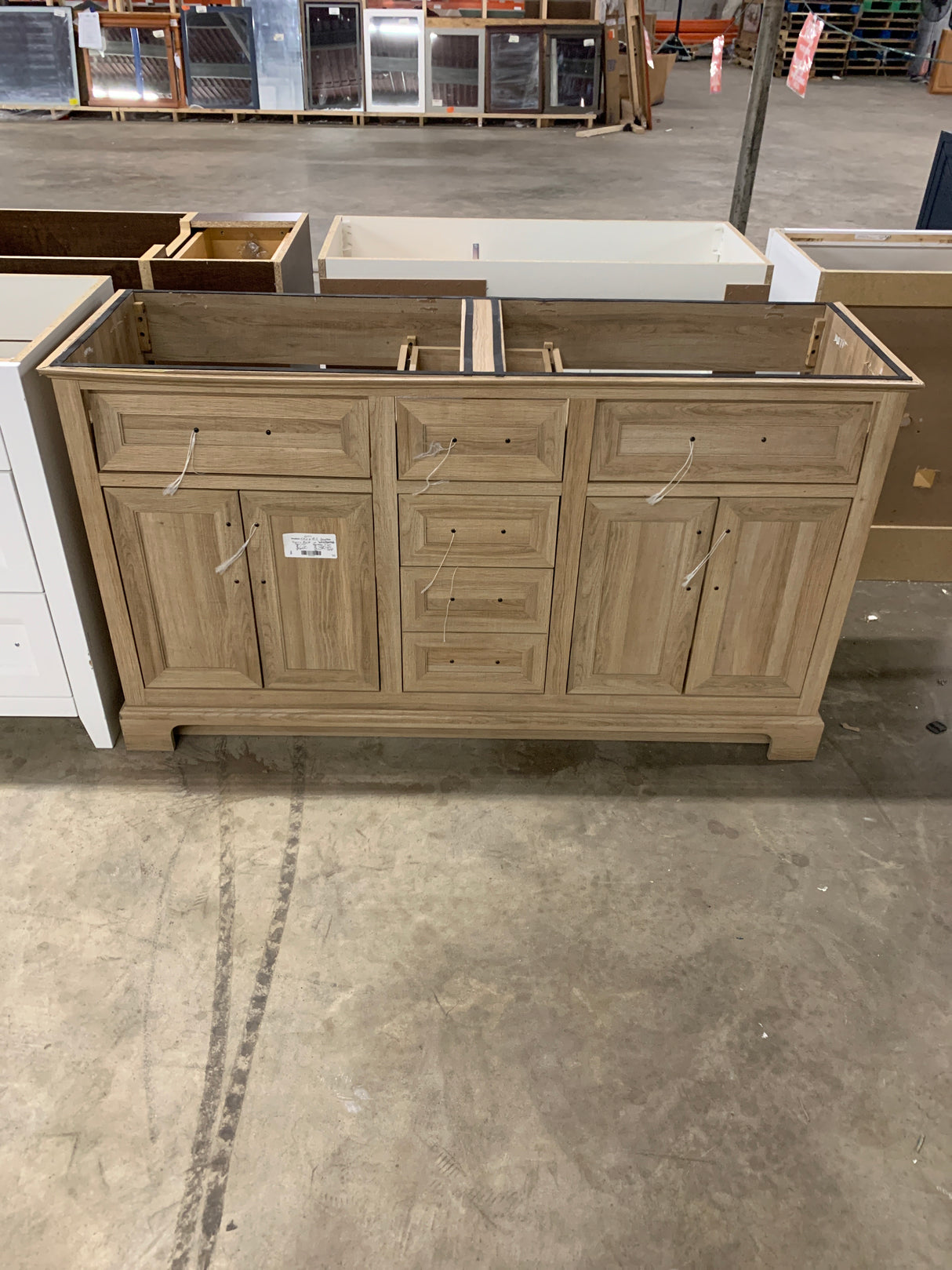 59.5 x 18.5 Doveton Vanity Base in Weathered Tan Without Top