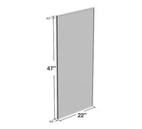 22 in. W x 47 in. H Rectangular Metal Framed Bathroom Wall Mirror in Black