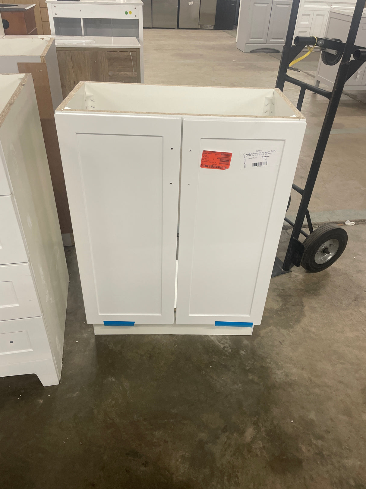 Penlee 25 in. Single Sink White Bath Vanity (No Top)