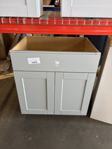 Shaker 30 in. W x 21 in. D x 34.5 in. H Assembled Bath Base Cabinet in Dove Gray without Shelf