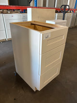 Newport 18 in. W x 24 in. D x 34.5 in. H Assembled Plywood Drawer Base Kitchen Cabinet in Blended Cream with Soft Close