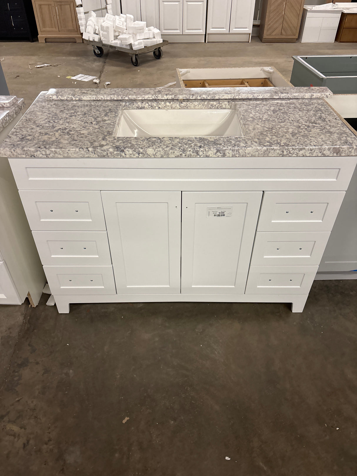 Thornbriar 48 in. W x 22 in. D x 34 in. H Bath Vanity Cabinet with Top in Polar White