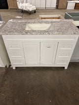 Thornbriar 48 in. W x 22 in. D x 34 in. H Bath Vanity Cabinet with Top in Polar White
