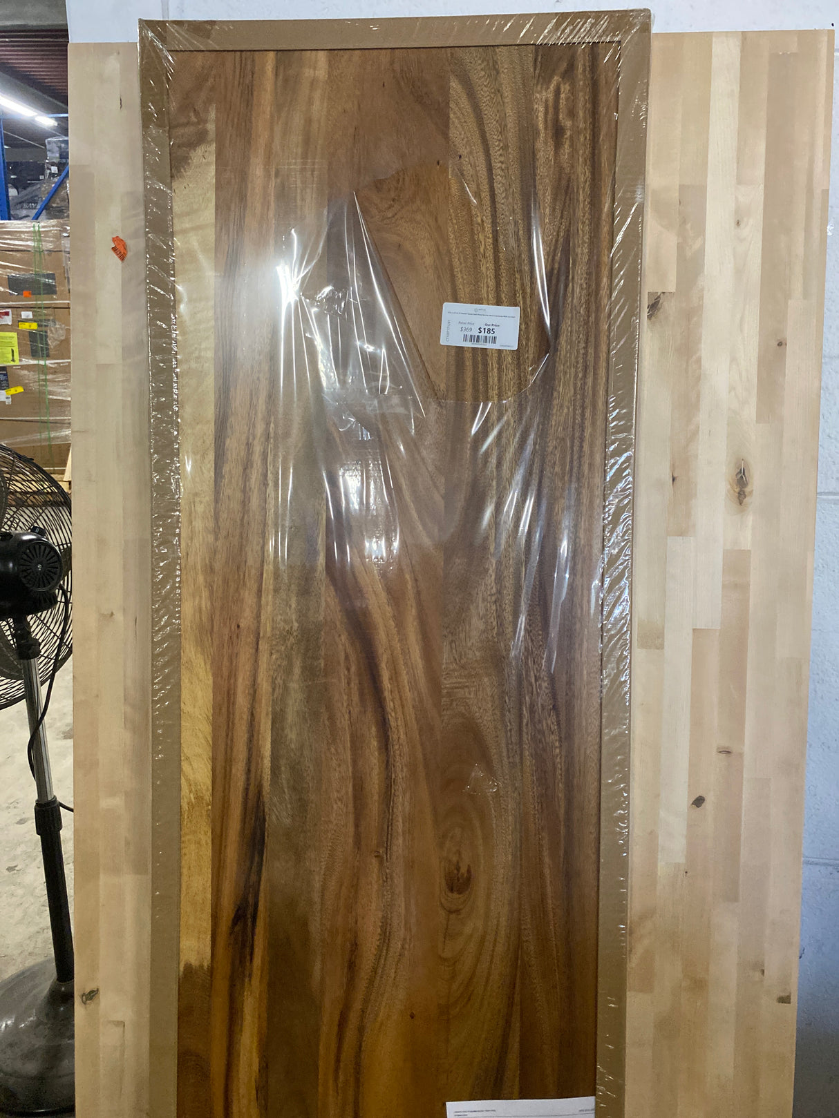 6 ft. L x 25 in. D Finished Saman Solid Wood Butcher Block Countertop With Live Edge