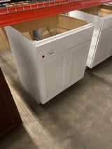 Westfield Feather White Shaker Stock Sink Base Kitchen Cabinet (30 in. W x 23.75 in. D x 35 in. H)