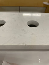 Ravenscroft 25 in. Single Sink Freestanding Bath Vanity in White Swan w/ Carrara White Engineered Stone Top (Assembled)