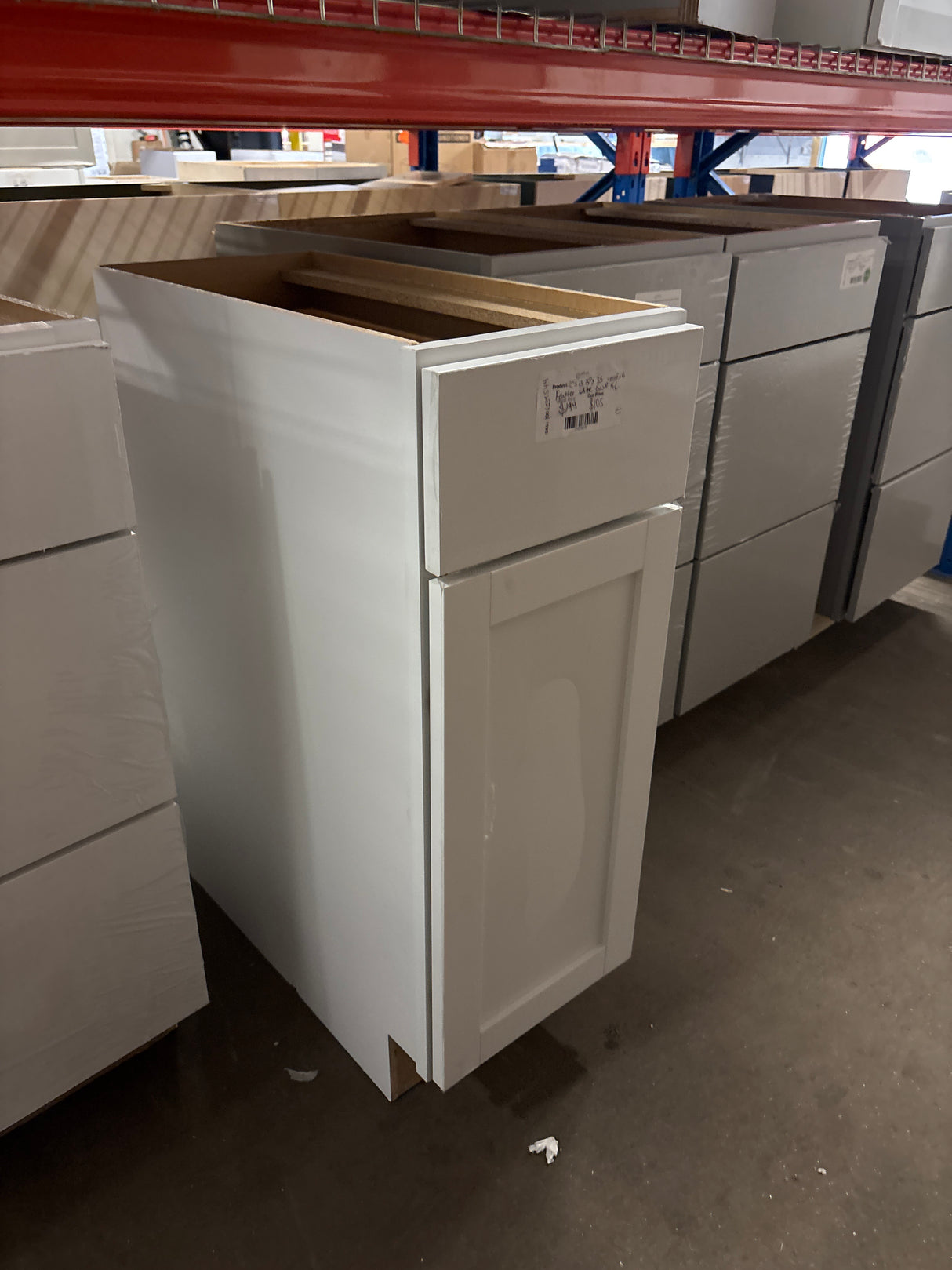 Westfield Feather White Shaker Stock Assembled Base Kitchen Cabinet (12 in. W x 23.75 in. D x 35 in. H)