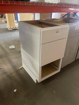 Westfield 18 in. W x 23.75 in. D x 35 in. H Shaker Stock Drawer Base Kitchen Cabinet in Feather White