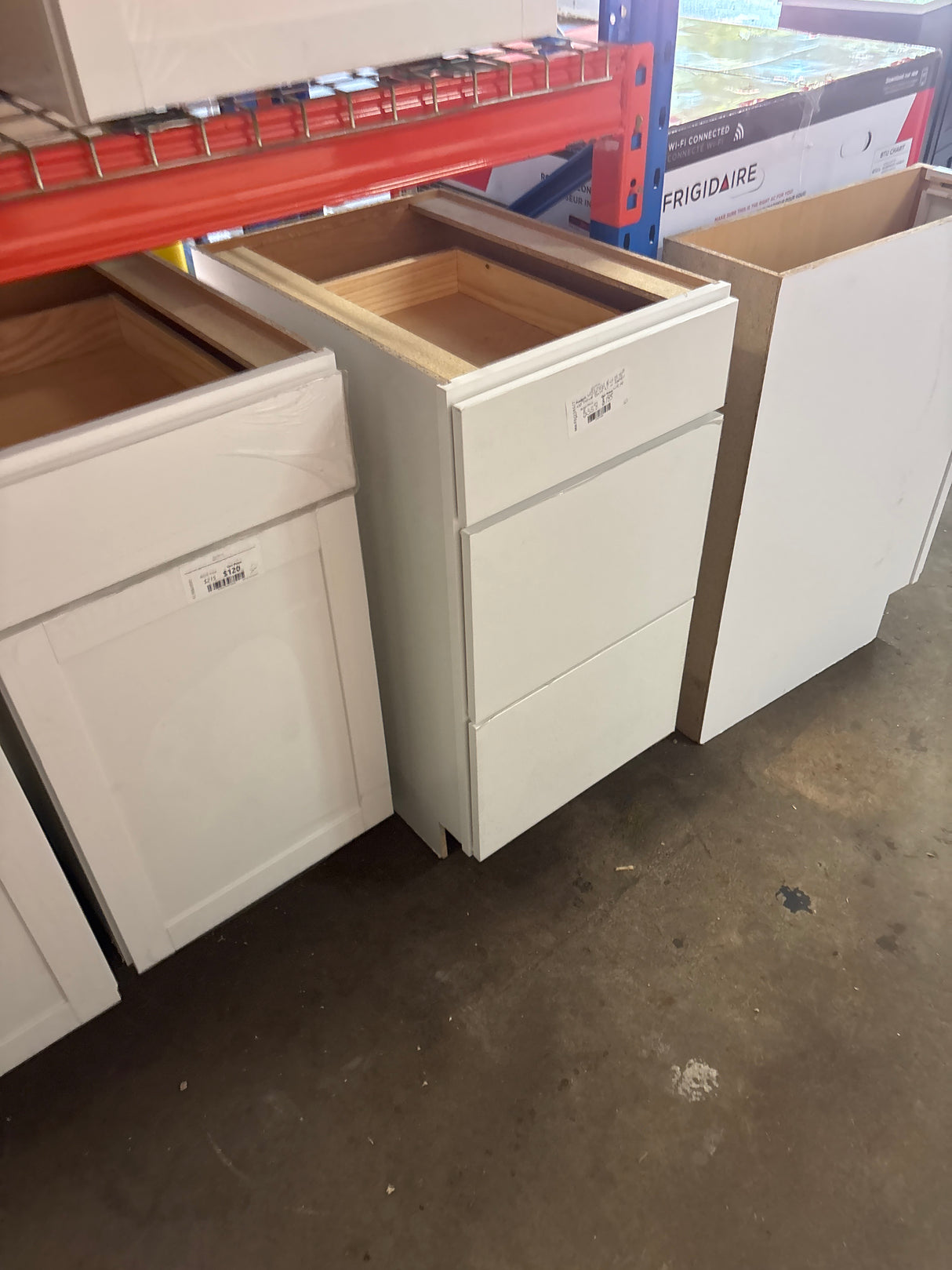 Westfield 18 in. W x 23.75 in. D x 35 in. H Shaker Stock Drawer Base Kitchen Cabinet in Feather White