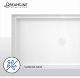 SlimLine 60 in. x 36 in. Single Threshold Shower Pan Base in White with Right Hand Drain