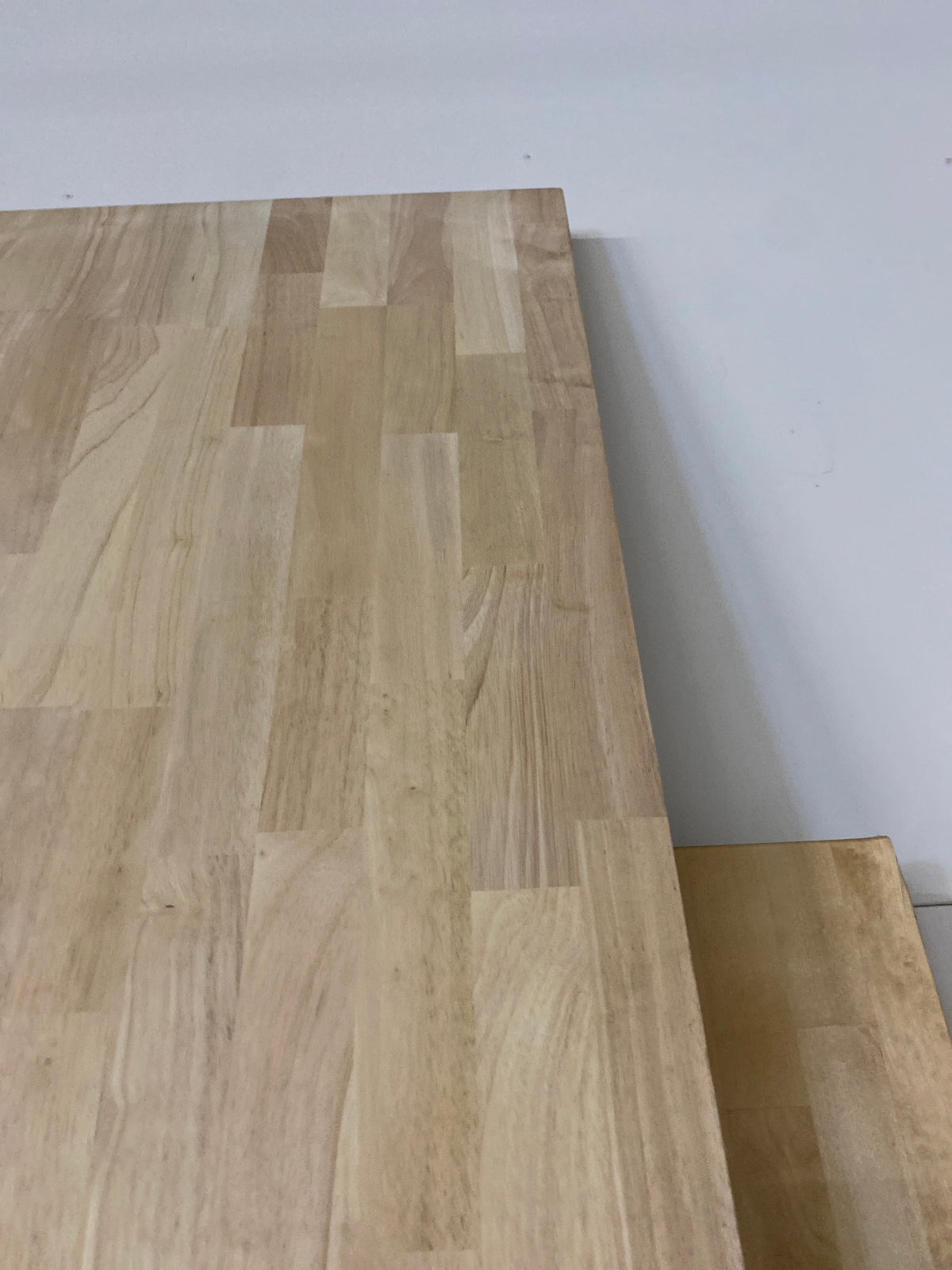 10 ft. L x 25 in. D Unfinished Hevea Butcher Block Countertop in With Standard Edge