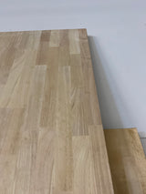 10 ft. L x 25 in. D Unfinished Hevea Butcher Block Countertop in With Standard Edge