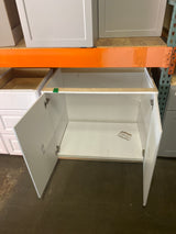 Designer Series Elgin 36 in. W x 24 in. D x 34.5 in. H Assembled Raised Panel Full Door Height Base Cabinet in White