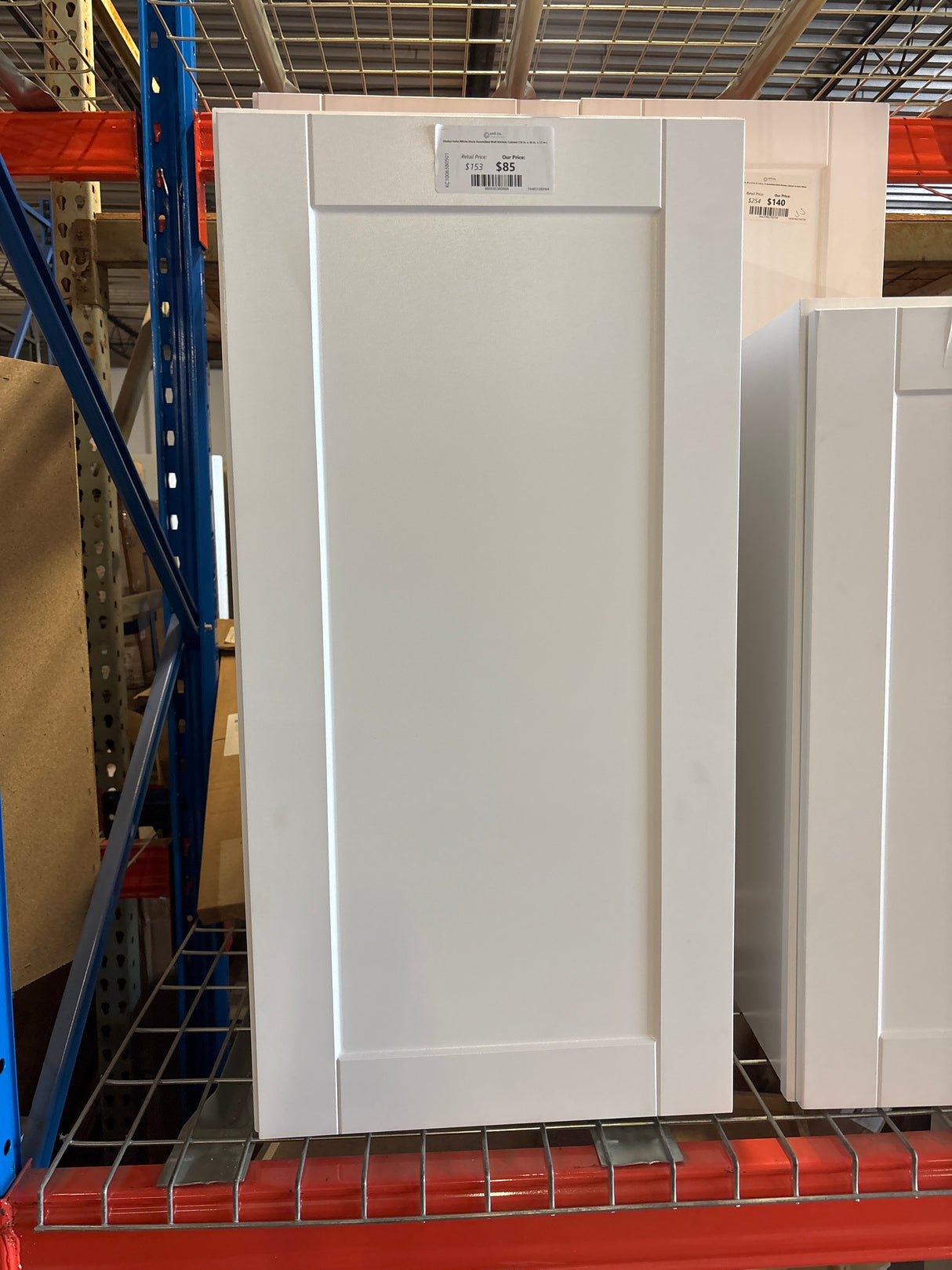Shaker Satin White Stock Assembled Wall Kitchen Cabinet (18 in. x 36 in. x 12 in.)