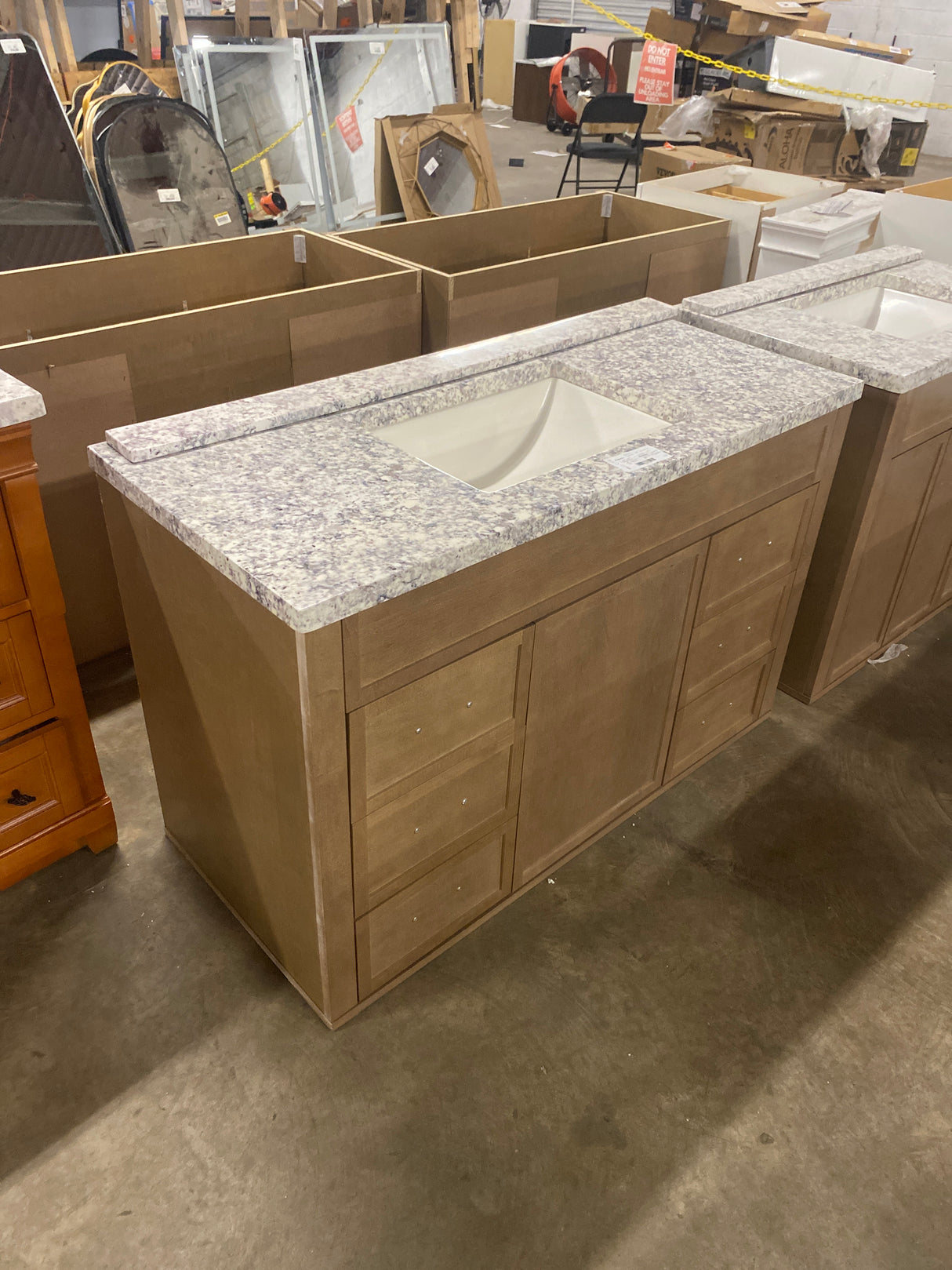 Winsome 48 in. Bath Vanity Cabinet with Cultured Marble Top in Sand